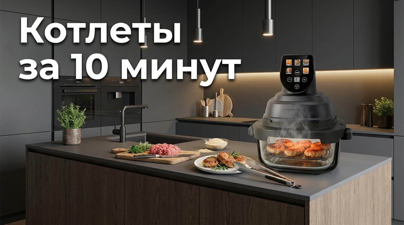 Котлеты, приготовленные в аэрогриле за 10 минут