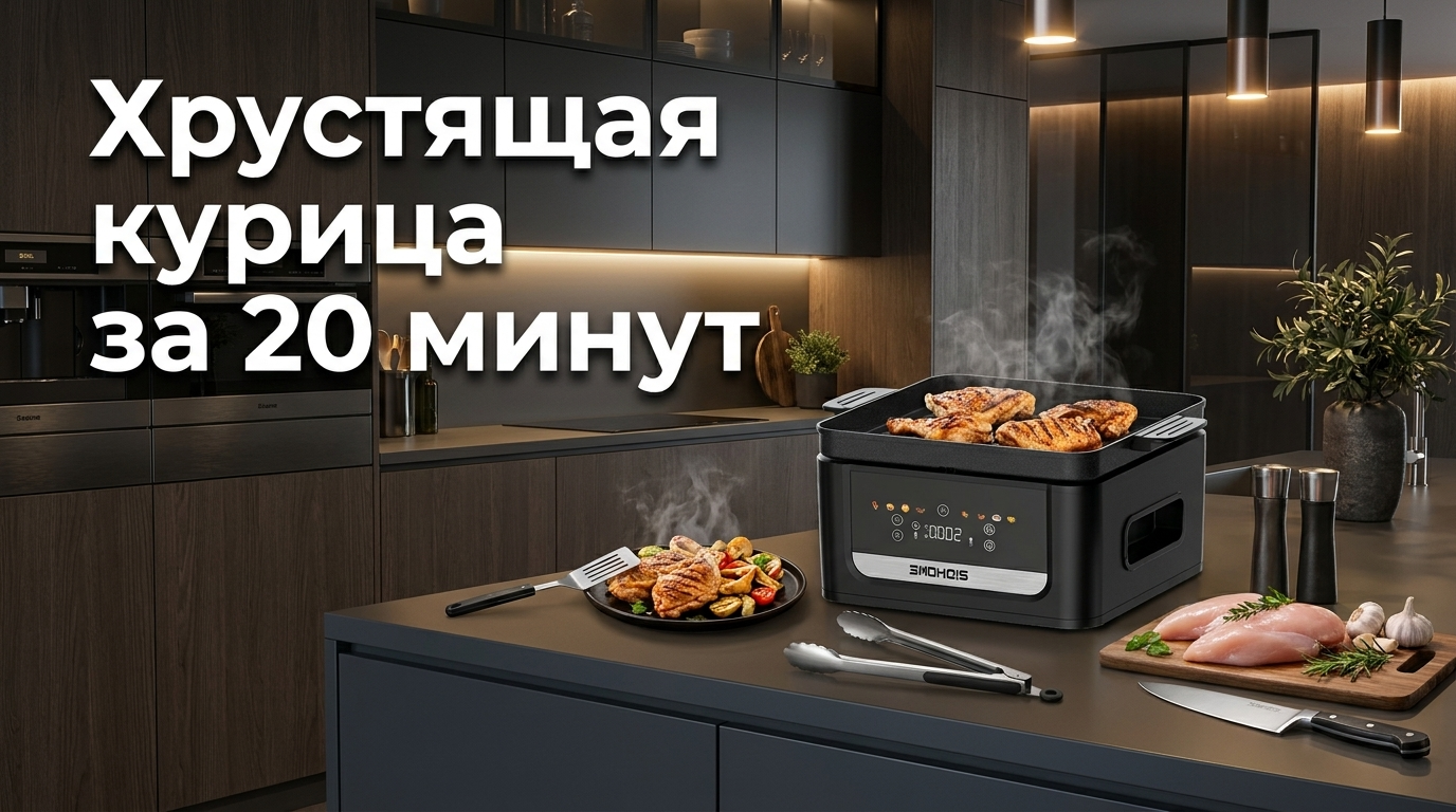 Курица, приготовленная в аэрогриле, согласно пошаговому плану