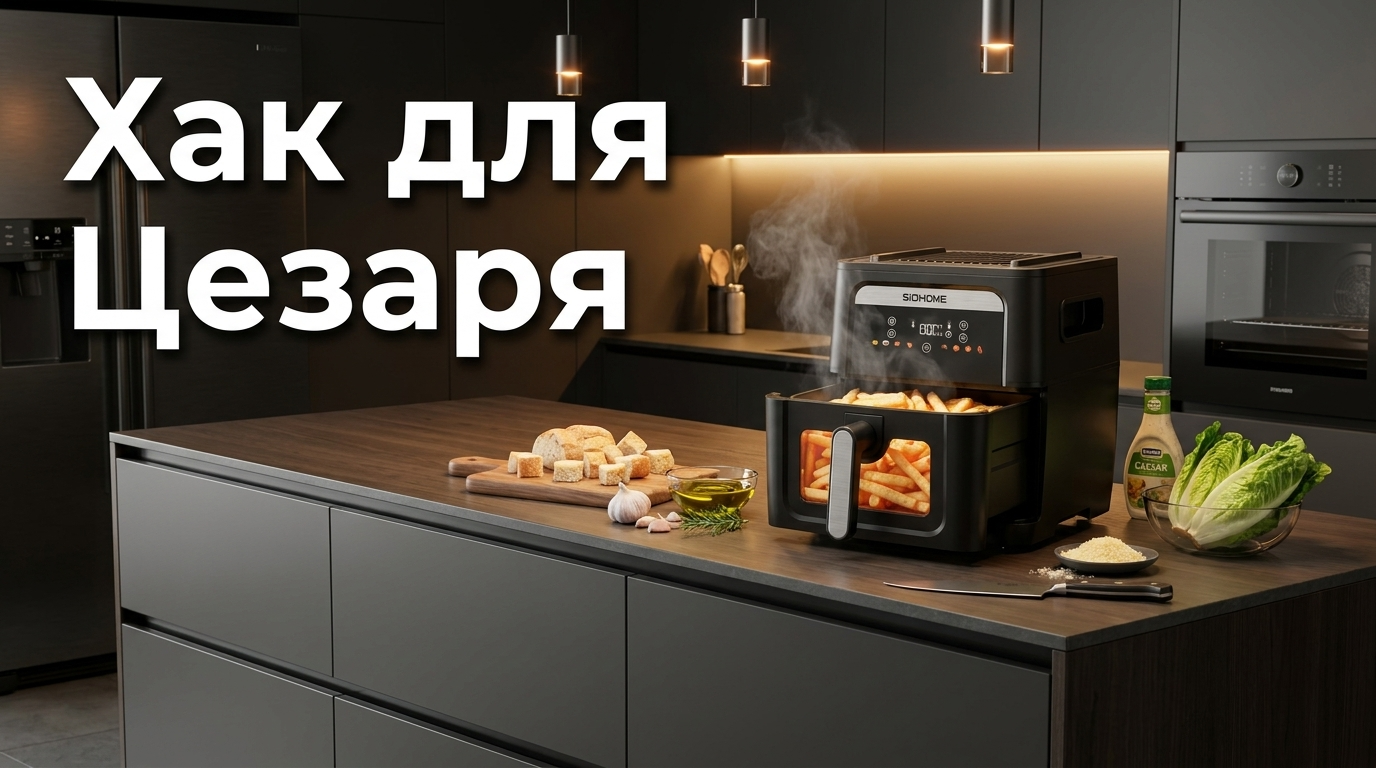 Сухарики, приготовленные в аэрогриле для салата Цезарь