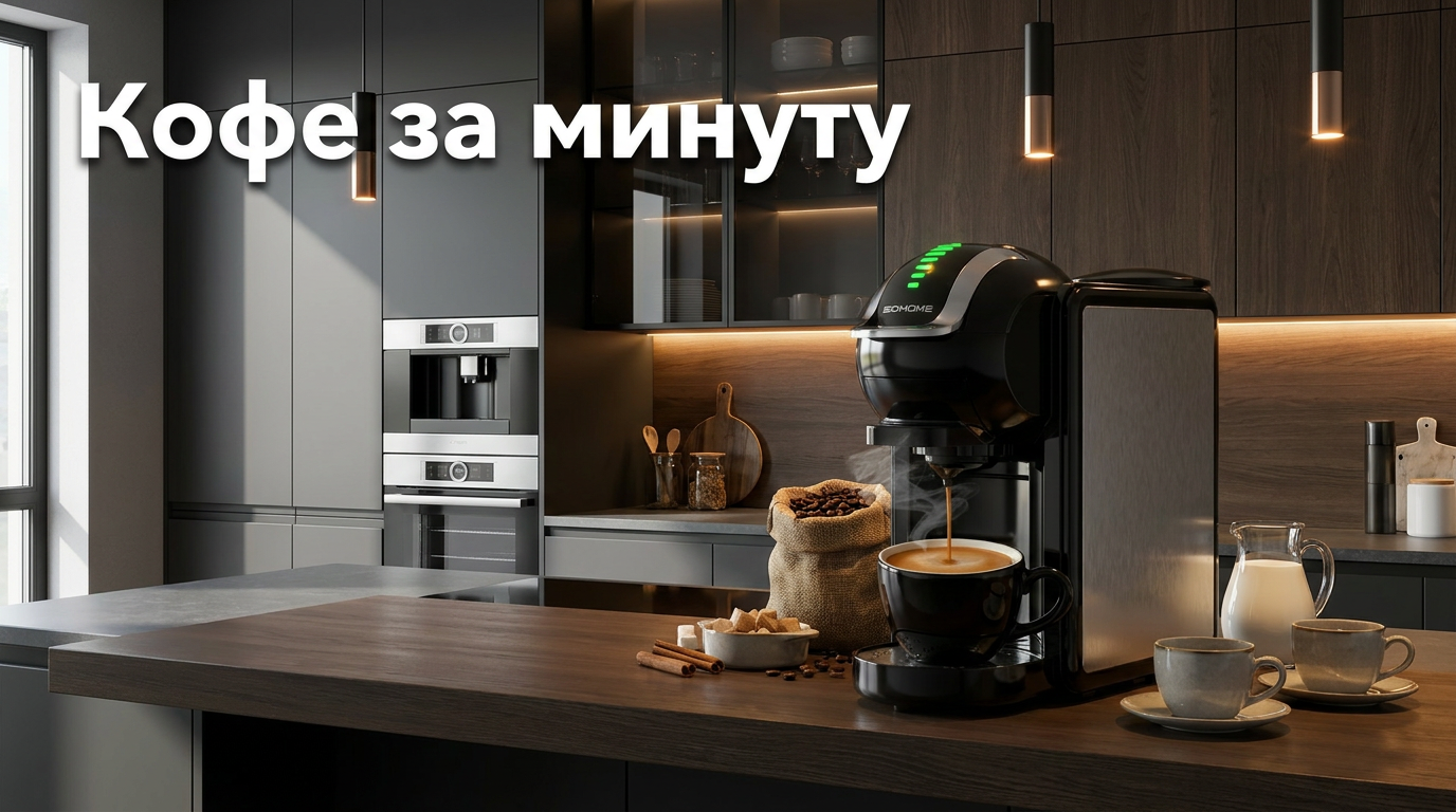 Автоматическая кофемашина для быстрого приготовления кофе