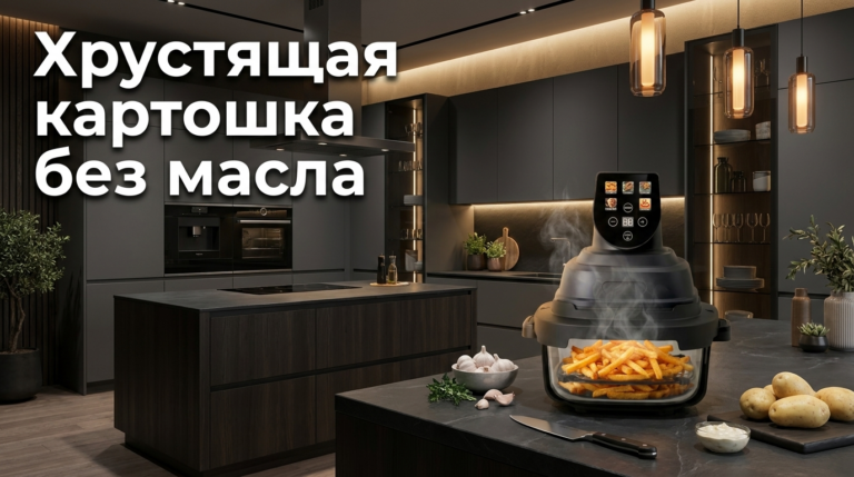 Картошка в аэрогриле без масла — рецепт с чесночным соусом