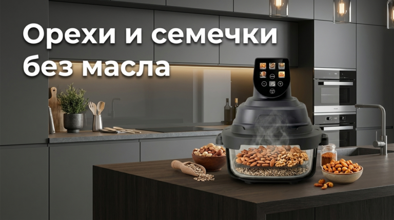 Аэрогриль: как жарить орехи и семечки — быстрый способ без масла