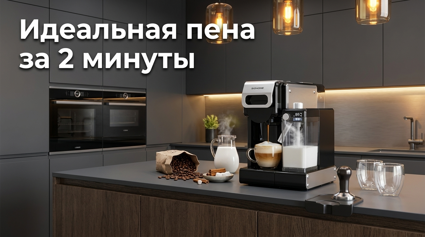 Взбитая пена молока для капучино