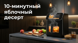 Рецепт аэрогриля: горячий десерт из яблок с корицей за 10 минут